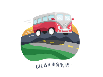 VW Bus Illustration art design drawing graphic design illustration illustrator