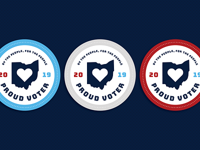 Proud Voter Badges design graphic design icon illustration illustrator layout marketing materials typography vector