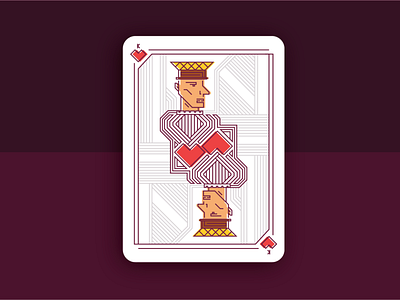 King of Hearts - Playing Card Design design graphic design illustration illustrative illustrator layout layoutdesign playing card playingcards