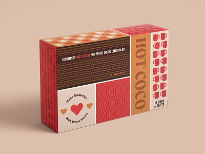 Hot Coco Mix Packaging branding design graphic design illustration illustrator layoutdesign package mockup packagedesign packagingdesign typography