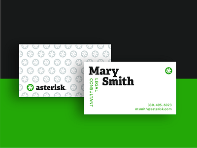Asterisk Business Card Design Concept