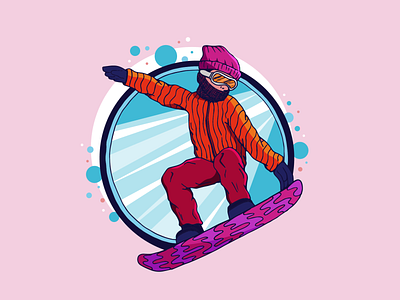 Shredding On The Slopes character character design color colorful colors design drawing graphic design illustration illustration art illustrator