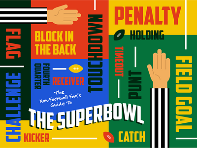 Guide To The Superbowl design graphic design illustration illustration art illustrator infographic infographics layout layoutdesign typography vector