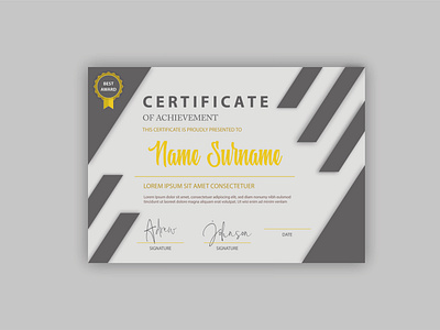 Modern and Simple Certificate