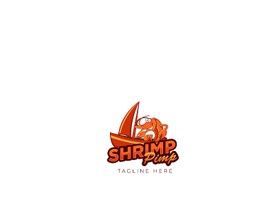 Mascot Shrimp Food Logo Modern
