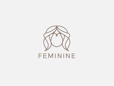 Feminine Water Hair women Logo branding design feminine hair icon logo logo design minimalist salon spa vector