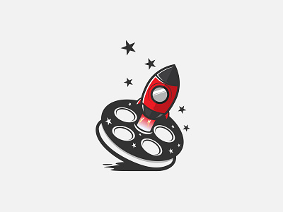 Rocket Studio design film icon logo logo design rocket rocket logo studio vector