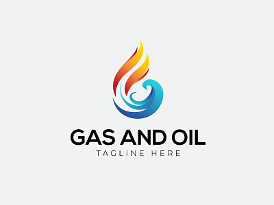 Gas And Oil abstract art branding design fire gas icon illustration initial g logo logo design oil oil and gas vector water color
