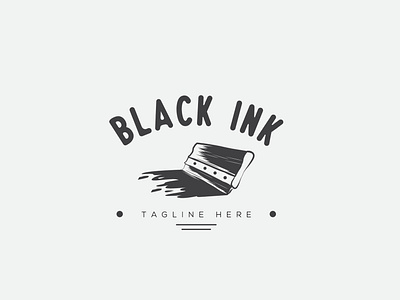 Blank Ink art black branding classic design flat icon illustration ink logo logo design minimalist vector