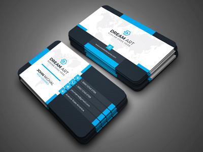 Dark Simple Business Card Template modern