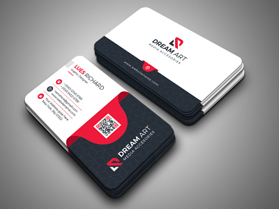 Abstract Corporate Business Card Template modern