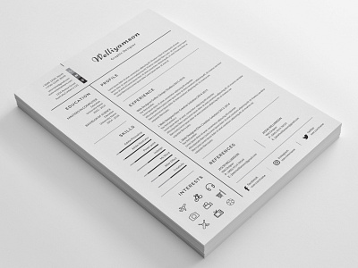 Welliyamson Clean Resume Template