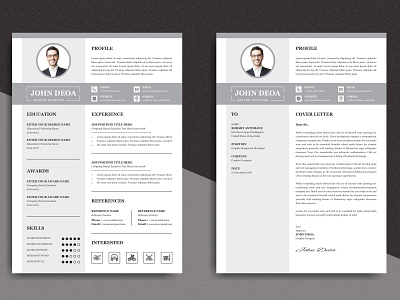 Doea Modern Resume Template bankers resume clean resume creative resume cv doctors resume infographic resume job seekers modern