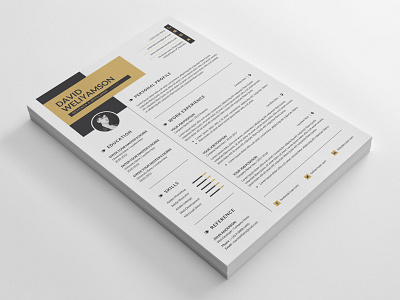 Weliyamson Modern Resume Template bankers resume clean resume creative resume cv doctors resume infographic resume job seekers modern