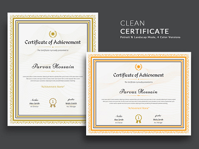 Modern & Clean Certificate Template