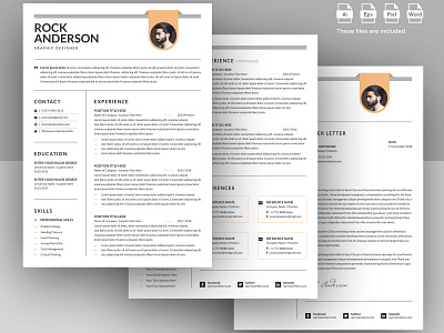 Professional & Clean Resume/CV Template clean resume creative resume job seekers