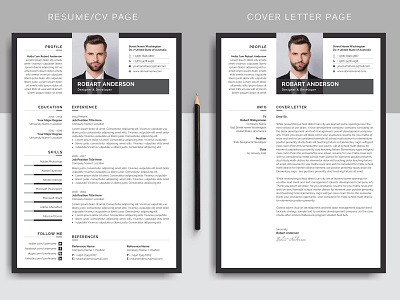 Professional Word Resume/Cv Template clean resume creative resume job seekers