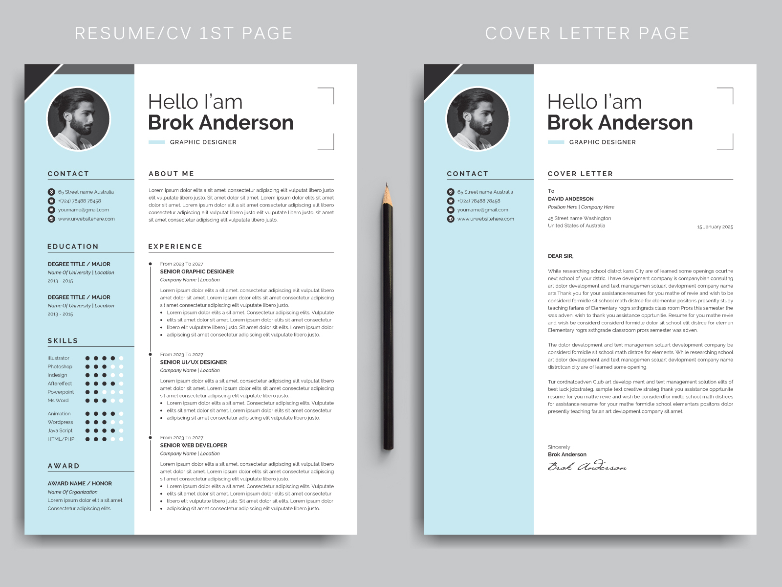 Clean & Elegant Resume/CV Template by Propermedia on Dribbble