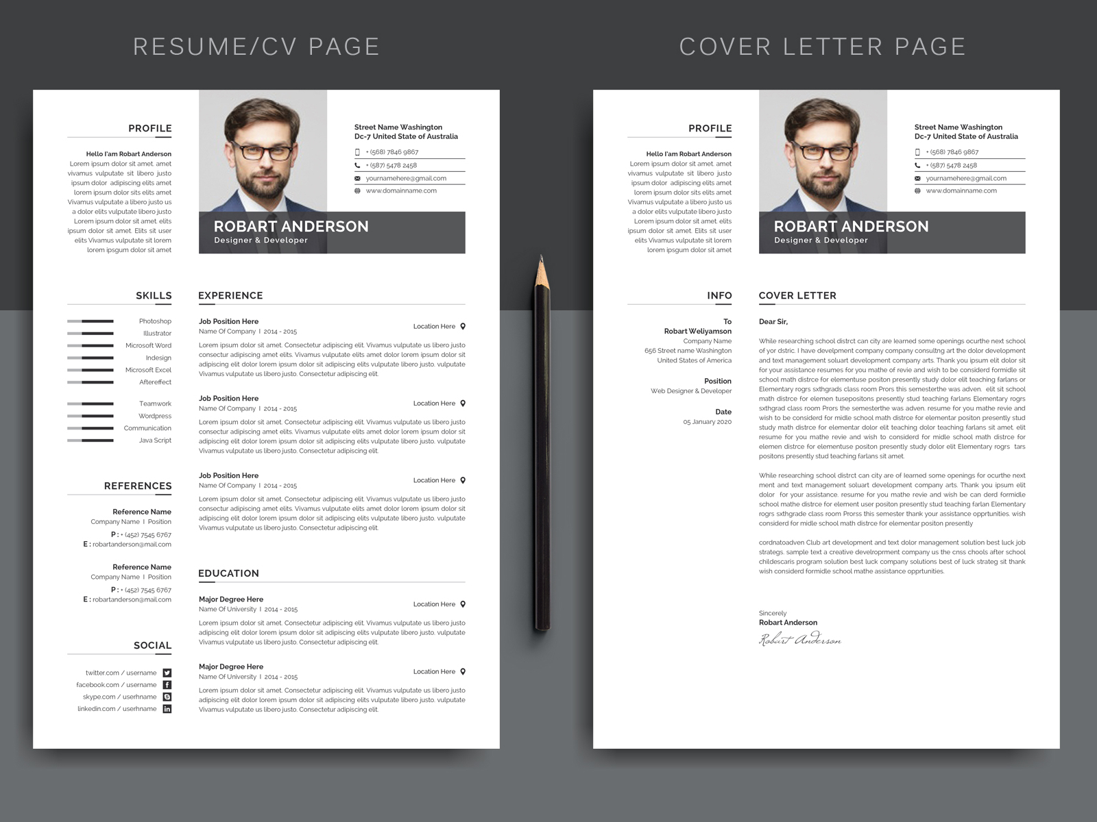 Simple & Clean Job Resume Cv Template By Propermedia On Dribbble