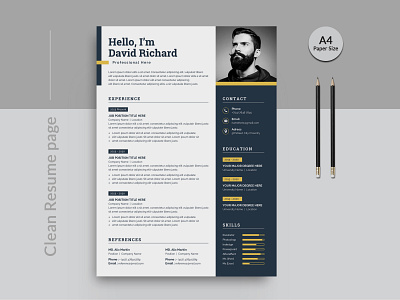 Modern & Simple Resume/CV Template clean resume creative resume job seekers