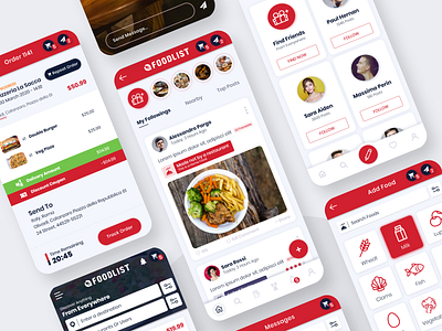 Foodlist App UI / Part 2 app app design food food app order restaurant restaurant app search ui ui design user experience ux