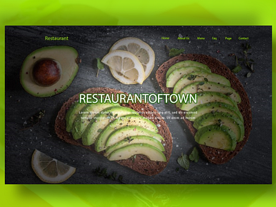 Restaurant Webpage UI Design branding design flat gradient illustration logo minimal ui ux vector