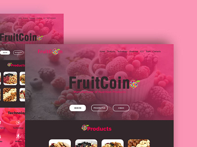 Fresh Fruit Website UI