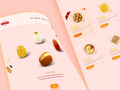 Dhaka Sweets Website Design 3d animation branding design flat gradient graphic design illustration logo minimal motion graphics ui ux vector