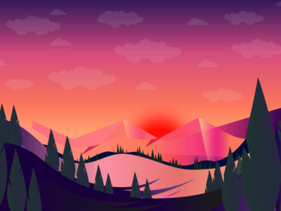 Sunset Illustration