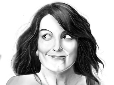 Tina Fey illustration tina fey wacom cintiq companion