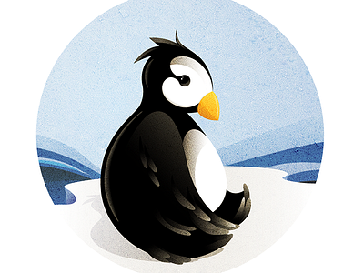 Sad pinguin adobe iceberg illustrator pinguin water