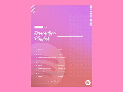 Quarantine Part 1 art design designconcept gradient graphic graphic design graphicdesign illustration minimal photoshop poster poster art poster design posters spotify stay home stay safe stayhome