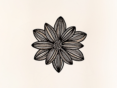 Line art flower