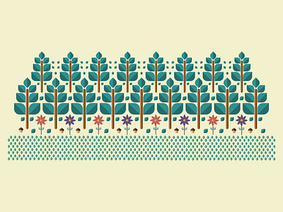 Forest adobe adobeillustator design illustration trees vector