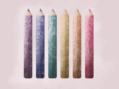 Two-Toned Colour Pencils adobe adobe illustrator design illustration photoshop