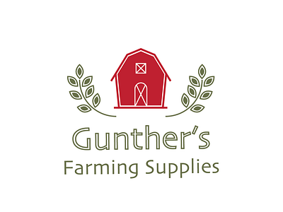 Gunthers Farming Supply Logo adobe adobeillustator branding design illustration logo vector