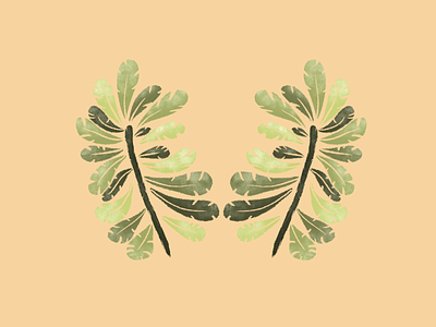 Twin ferns drawing fern procreate