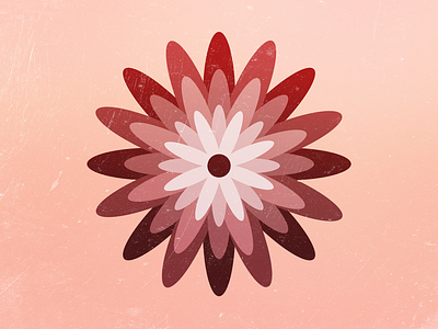 Red flower design flower icon vector