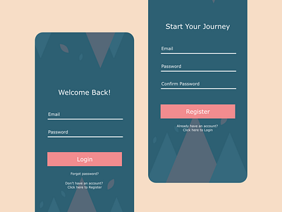 Login And Registration dailyui design illustration ui vector