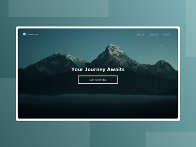 TravelFinder Landing Page design ui ux vector