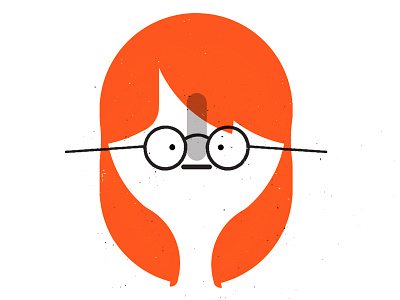 Ginger character ginger glasses illustration lady