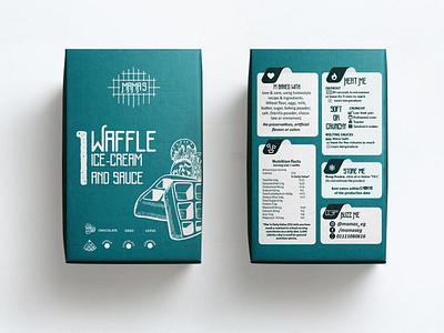 Mamas waffle Packaging box design brand identity branding fast food food freeze freezing graphic design package packaging waffle