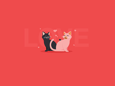 For all kind of LOVE banner ad cats design illustration social media