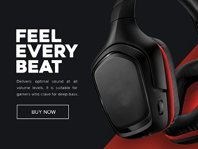 Feel Every Beat banner ad branding gadget headphone social media