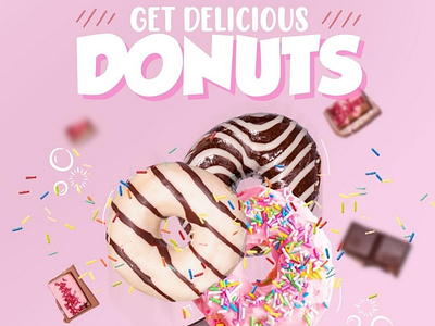 Donutsss animated banner ad design graphic design illustration social media