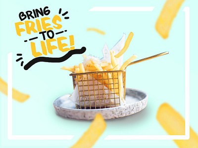 Fries banner ad design social media
