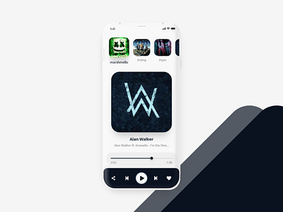 Music app home page