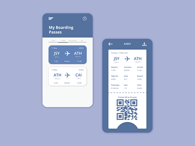 Boarding Pass - UI Design