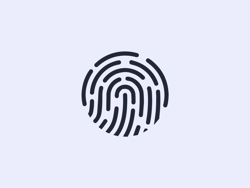 Fingerprint Scan Interaction animation 2d fingerprint graphics illustration interaction motion motion design sensor ui