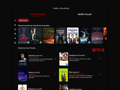 Netflix Social: Redesign Project